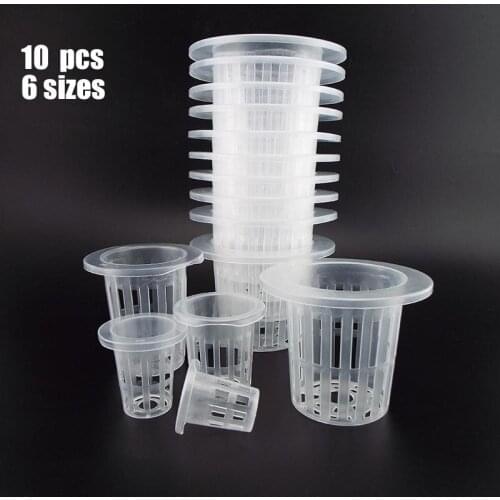 10Pcs Hydroponic colonization Mesh Plant Grow Pot Net Nursery Cup Basket holder Hydroponic Aeroponic vegetable Planting Soilless