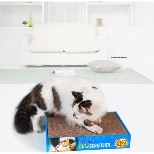 2Pcs/box Cat Toy Scratching Board Pad Double Side Corrugated Paper Claws Grinding for Cat Toys Box Packing