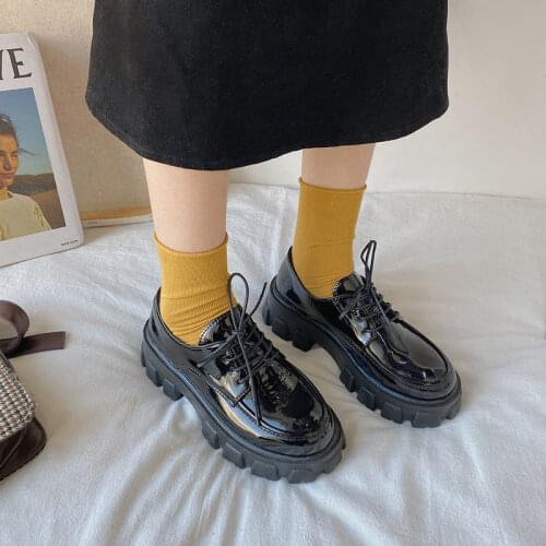 2021 Spring Luxury Women Loafers Penny Platform Flats Moccasin Chunky Heel Slip On Ladies Heighten Shoes Thick Heels Brand