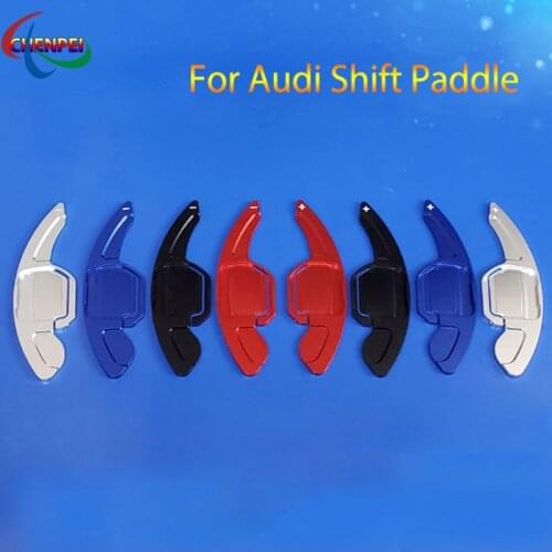 2pcs Aluminum Car Steering Wheel Shift Paddle Extension Shifter For Audi A3 A4L A5 A6L A7 A8 Q3 Q5 Q7 TT Interior Accessories