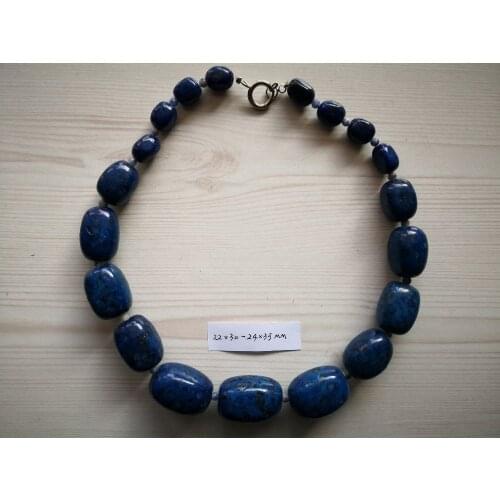 B0107 Natural 22x30-24x33mm Blue Gems Stone Loose Beads 15'' Strands Jewelry Making DIY