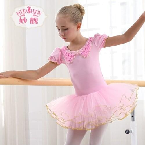 Girls Ballet Dress Children Dance Clothing Kids Ballet Dresses for Girls Gymnastics Dance Tutu Leotard Girl Dancewear B-4662