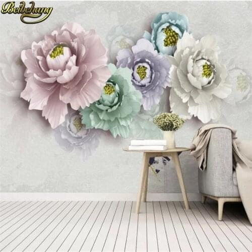 Beibehang Photo mural Wallpaper Home Decor Peony jewelry flowers Wall Painting Living Room Bedroom papel de parede 3d Wall Paper