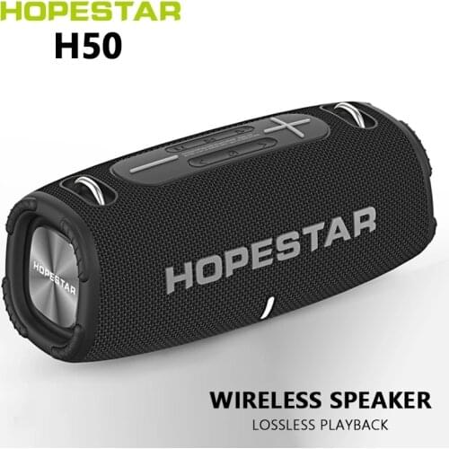HOPESTAR H50 Wireless High-Power Portable Bluetooth Speakers Big Drum Strap Outdoor TWS Powerful Party Super Bass caixa de som