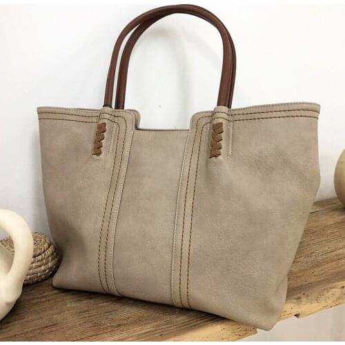 Brand Womens Bag Tote Microfiber Synthetic Leather Designer Handbags High Quality Composite 2 Pcs Bolso Grande Mujer Sac