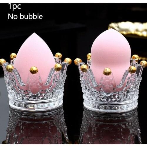 Puff Crown Shape Practical Storage Cosmetic Bathroom Desktop Ashtray Display Glass Dresser Makeup Sponge Holders Washable