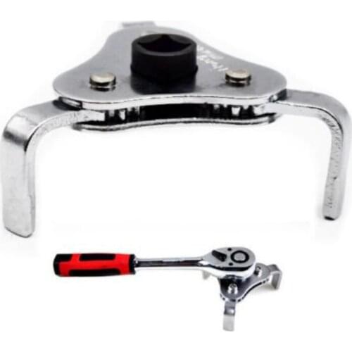 Dossy Car Two Way Oil Filter Wrench Tool Drive 3-Jaw Remover 55-108mm Tool