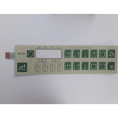 HULONG HMC WR-501 control box operation panel sheet board keypad membrane sticker paper industrial sewing machine parts