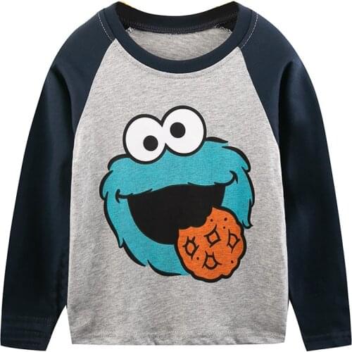 Jumping Meters Long sleeve boys t shirts cotton baby clothes cartoon kids tees clothing fashion Toddler boys girls t shirts
