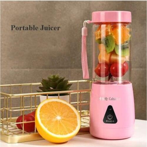 Creative new rechargeable 380ml portable fruit juicer household electric glass juice cup