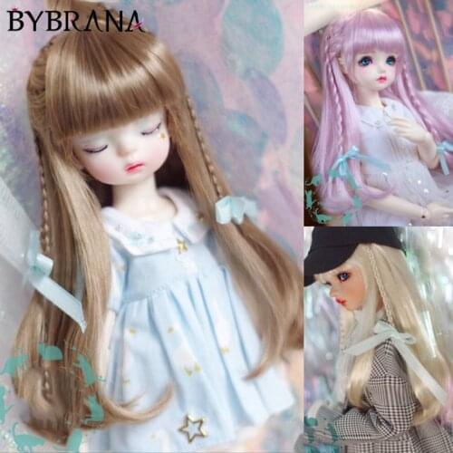 Bybrana Bjd Doll 1/3 1/4 1/6 1/8 High Temperature Silk Braid Long Hair Multicolor Optional