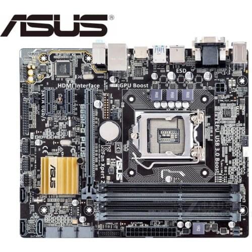 For ASUS B85M-G PLUS used desktop motherboard B85 DDR3 LGA 1150 DDR3 i7 i5 i3 32G SATA3 UBS3.0 mainboard boards B85