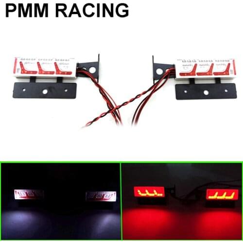 Metal LED Rear Lights Group System Brake Back Turn Lamps For 1/14 Tamyia Rc Truck Tipper Dump Scania Actros Man 620 1851 3363