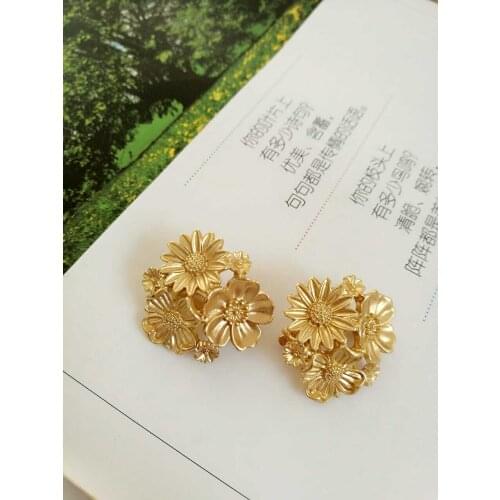 Metal Flower Cute S Earring Alloy Metal