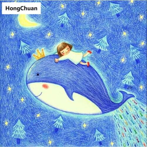 New Year Colorful Fish 5D DIY Square/Round Diamond Painting Cross Stitch Home Decoration Gift Mosaic Diamond Embroidery