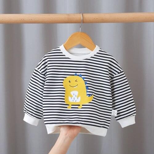 Autumn Kids Wear Tops 100% Cotton Long Sleeve T-shirt Boys Cartoon Hoodie Litter Girl Clothes Tops Leisure One Piece