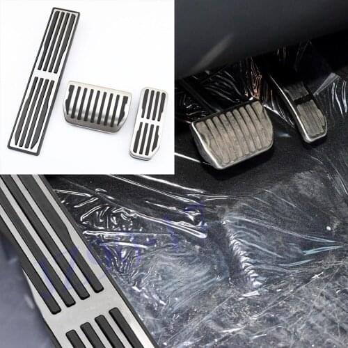 Punch free Antiskid Pad brake Stainless stee AT pedal & Foot Rest Pedal Fit For Jaguar XE XF XJL F-Type F-Pace 2016-2018 Fitting