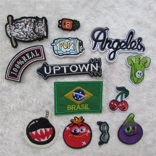 Different style fashion brand new hot melt adhesive applique embroidery patches stripes DIY clothing accessory C5290-C5309
