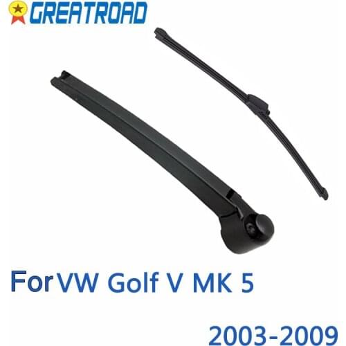 Wiper 13" Rear Wiper Blade & Arm Set Kit For VW Golf V MK 5 2003-2009 Variant Windshield Windscreen Rear Window