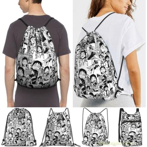 Unisex Drawstring Bags Sero Hanta Collage Women Drawstring Backpacks Men Outdoor Travel Backpacks Training Fitness Bag