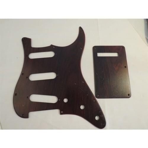 SSS Pickguard & Backplate & Screws Ailanthus wood for FD ST Style Guitar #4162