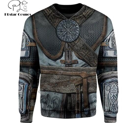 Viking Odin Tattoo 3D Print Sweatshirt For Men/Women Knights Armor Harajuku Cosplay Long sleeve pullover Casual sudadera hombre