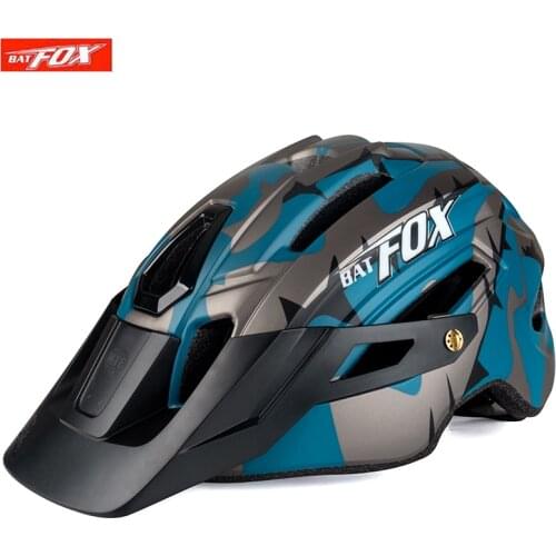BATFOX Bike Helmet The Wiseman MTB Riding Helment with detachable visor Adult Dirt Bike Helmet CPSC CE Certified Cycling Helmet