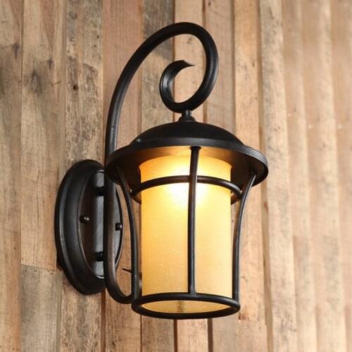 Waterproof outdoor wall lamp living room decorative wall lamp American style retro exterior wall balcony wall lamp