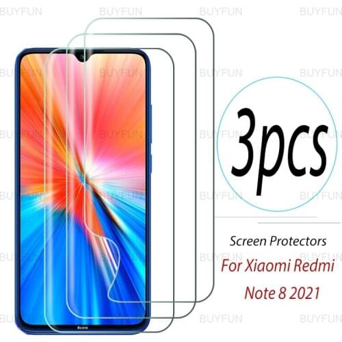 3pcs screen protector hydrogel film on for redmi note 8 2021 front Anti-fingerprint film for xiaomi xiomi redmy note 8 6.3