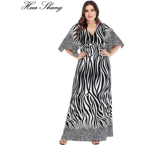 Plus Size Dress 5xl 6xl Women Autumn V Neck Batwing Sleeve High Waist Striped Print Long Dress Ladies Tunic Maxi Long Dresses