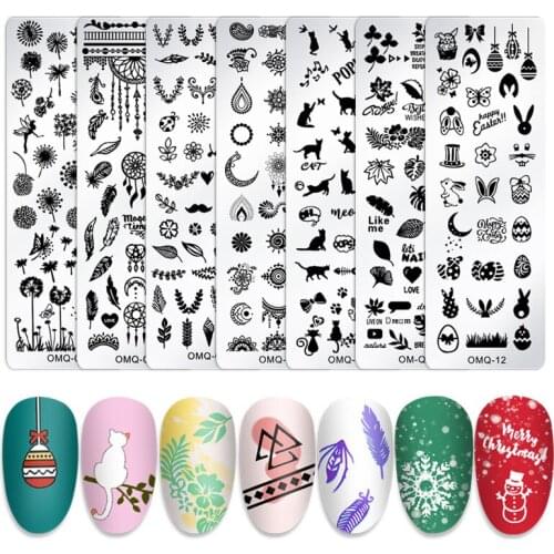 1sheet Stainless Steel Snowflake Butterfly Nail Stamping Plates for Nails Art Fashion Stamp Stencils for Nails Design