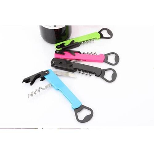 1PC Stainless Wine Screw Corkscrew Opener Professional Waiters Friend Wine Bottle Beer Cap Opener Kitchen Bar Tools KX 236