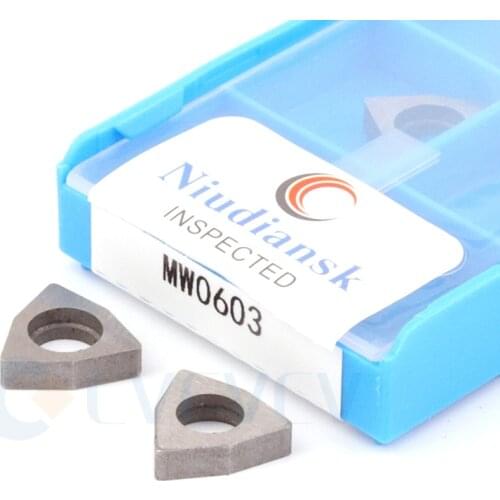 10pcs advanced MW0603 MW0804 BW0803 adapter Carbide blade gasket lathe accessories Carbide Shim for Turning Tool Holder Inserts