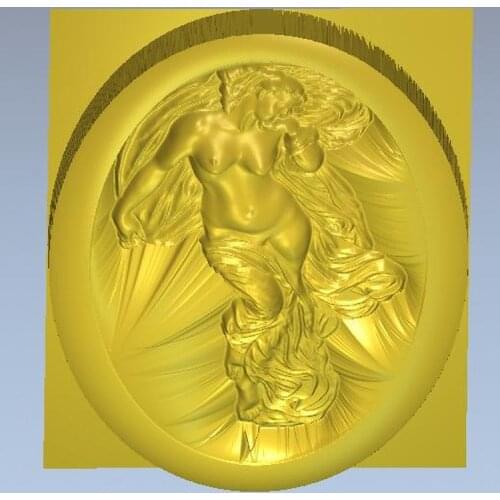 3d model relief for cnc in STL file format Glam woman