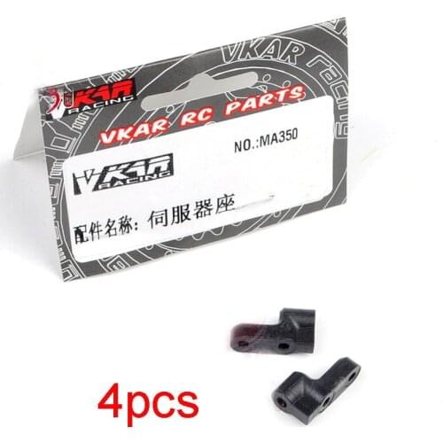 4pcs (2bags) VKAR Bison Servo Base MA350 Steering Gear Plastic Seat Holder Spare Parts for RC Monster Truck