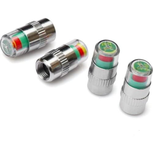 4PCS Universal Visiable 32 Psi 2.4 Bar Air Warning Alert Tire Valve Pressure Sensor Monitor Light Cap Indicator For Auto Car New