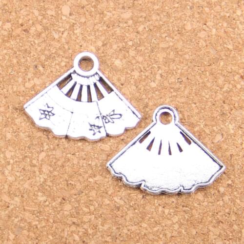 10pcs Charms fan flap 22x29mm Antique Pendants,Vintage Tibetan Silver Jewelry,DIY for bracelet necklace