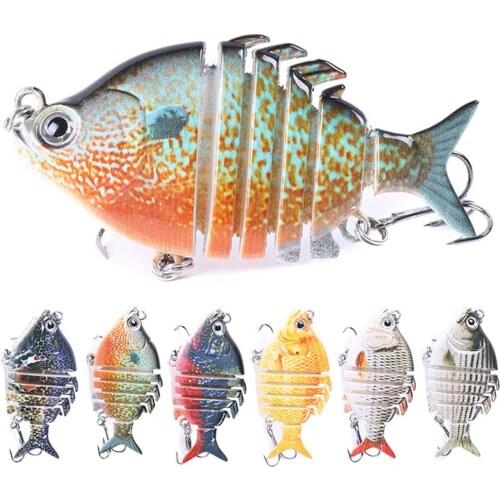 6.35cm 8g 6 Sections Artificial Fishing Lure Wobbler Fish Swim Bait Tackle Tool