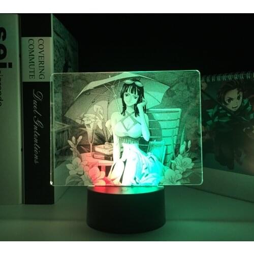 Animation Peripherals 3D Lamp Beautiful Girl Figure Ornamen Visual Illusion Acrylic Light Guide Plate for Festival Birthday Gift