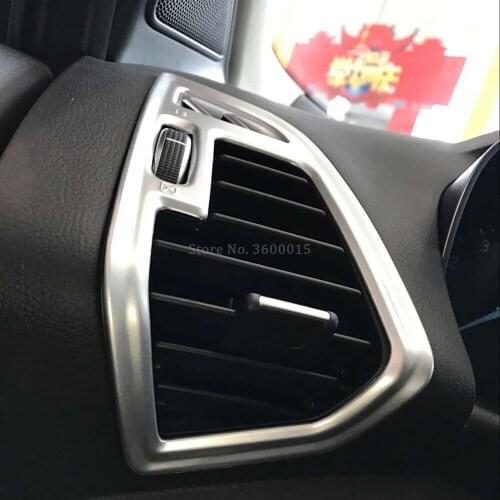 For Ford Kuga Escape 2017 2018 2019 Carbon Fiber Air Conditioner Vent Outlet Cover Trim Frame Interior Accessories Car Styling