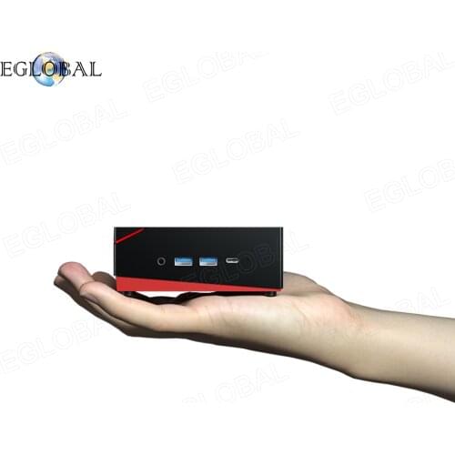 Eglobal AMD PC 7nm Ryzen 5 4500U Win11 Gamer Computer 2*DDR4 2*LAN NVMe SSD Desktop Support 3x4K60Hz Display AX Wifi with TPM2.0