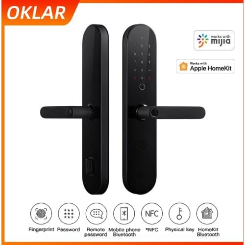 OKLAR intelligent door lock smart Electronic Digital Lock For Mijia MiHome APP Fingerprint/Password /Key Built In Doorbell