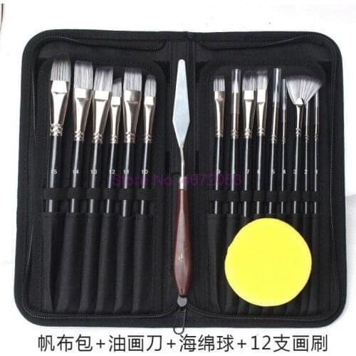 50sets/lot Paint Brushes Acrylic DIY Graffiti Brush Set For Art Oil Scrubbing Brush School Drawing Stationery Supplies 15Pcs/set