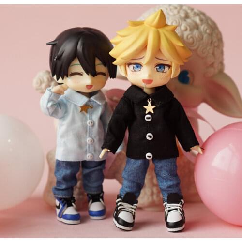 Ob11 doll shirt long sleeve T-shirt shirt with 1/12 BJD baby clothes beauty knot pig GSC body9 accessories(Top only)