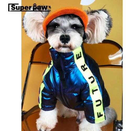 Fashion Pet Dog Down Jacket Wear Snowsuit Winter Warm Sweater Hoodie Coat Small Medium Dogs Schnauzer French Bulldog Pug YHC61