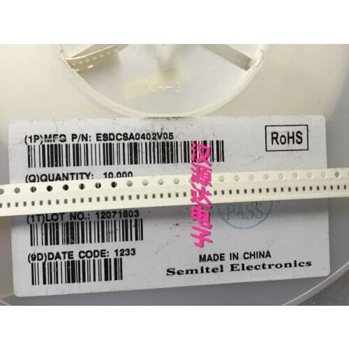 Original new 100% ESDCSA0402V05 0402 5V 0.15PF transient suppressor diode varistors (inductor)