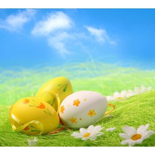 VinylBDS 220X150CM Easter photography background New arrival Sky Egg Flower photo studio Easter day