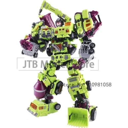NBK Devastator G1 Transformation GT Combiners 6in1 Toy Combiner Car Robot Action FiguresModel ABS 42cm Engineering Vehicle Model