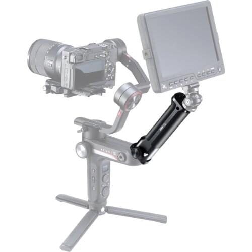 UURig Gimbal Stabilizer Handle Hand Grip Extension Rod Holder with Cold Shoe Mount 1/4 Inch Screw Holes for Zhiyun Weebill-S