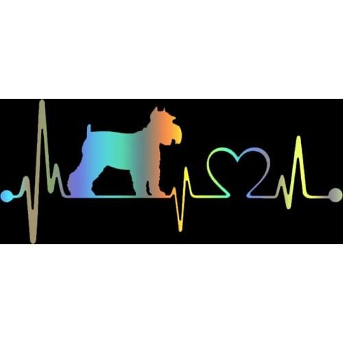 S51409# Various Sizes/Colors Car Stickers Vinyl Decal Heartbeat Dog Motorcycle Decorative Accessories Creative